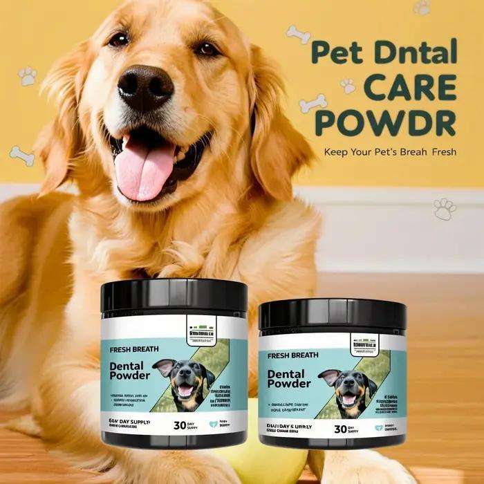 Poudre dentaire pour animaux de compagnie pour chiens et chats – Désodorisant naturel