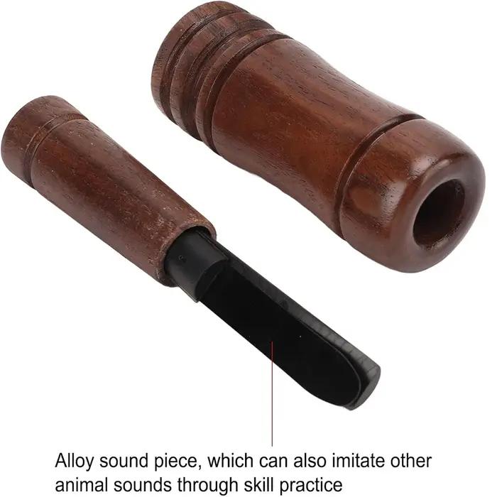 Sifflet de Chasse Leurre en Bois YTYIN Appel d'Oiseau Canard Chêne Brun Accessoire de Chasse pour Amateurs de Nature Occasions Spéciales