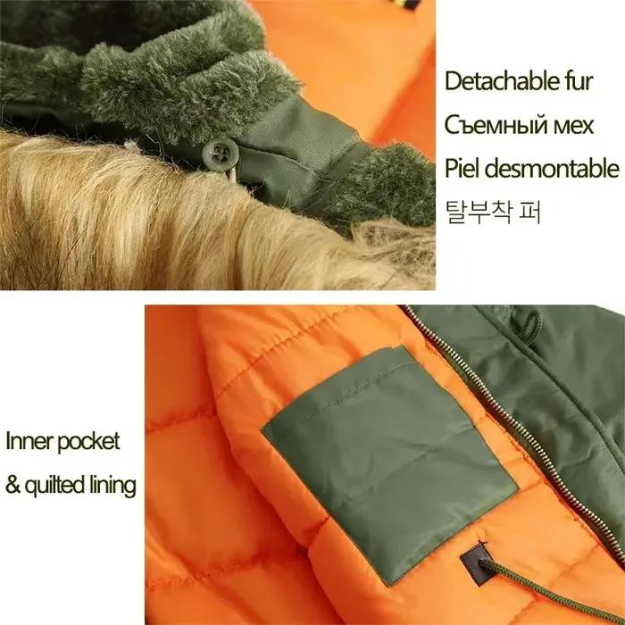 Grand Parka Homme Imperméable Épais à Capuche Taille Large pour Hommes Occasions Décontractées Automne Hiver