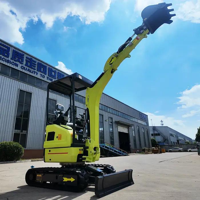 Mini-excavatrice personnalisée de 1,8 tonne, excavatrice hydraulique sur chenilles, certifiée CE EPA Euro 5, machine compacte pour travaux de terrassement, équipement de construction