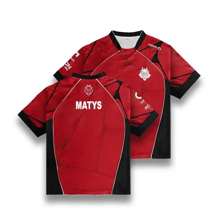 G2 Esports New Team Jersey T-shirt Prestige 2026 respirant rouge noir manches courtes unisex fans de jeux cadeau CSGO