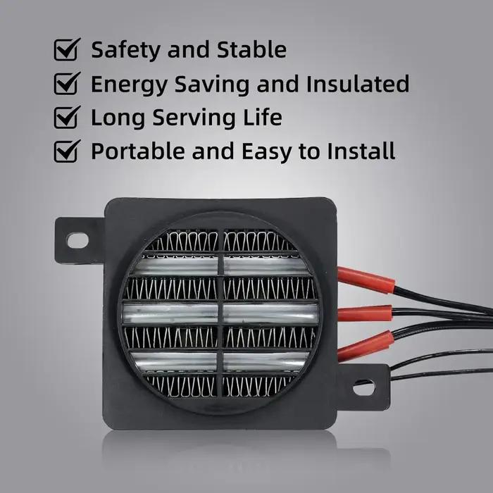 Chauffage PTC 70W ~ 400W 12V ~ 220V, chauffage à température constante en céramique avec ventilateur