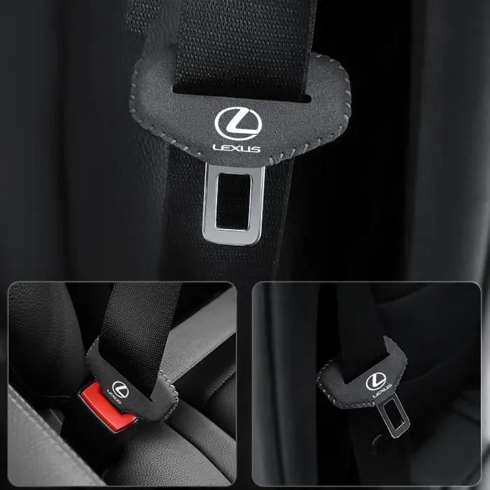 Housse de protection en daim pour ceinture de sécurité de voiture pour Lexus IS250 Ct200h LS430 LX570 NX300h IS300h RX330 ES300h UX250h en cuir microfibre fournie en quatre couleurs