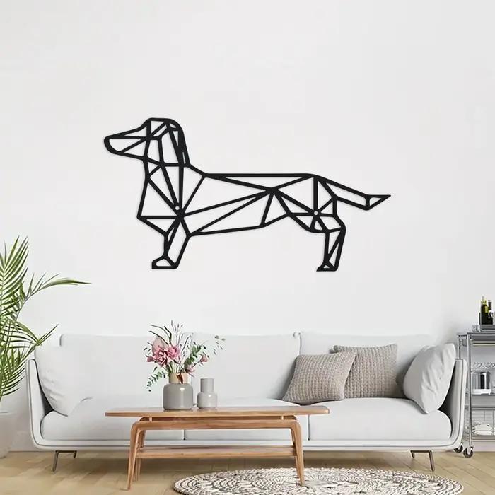 Charmant art mural teckel en métal – Conception unique de silhouette de chien – Pour la décoration intérieure et extérieure – Cadeau parfait pour les amoureux des chiens