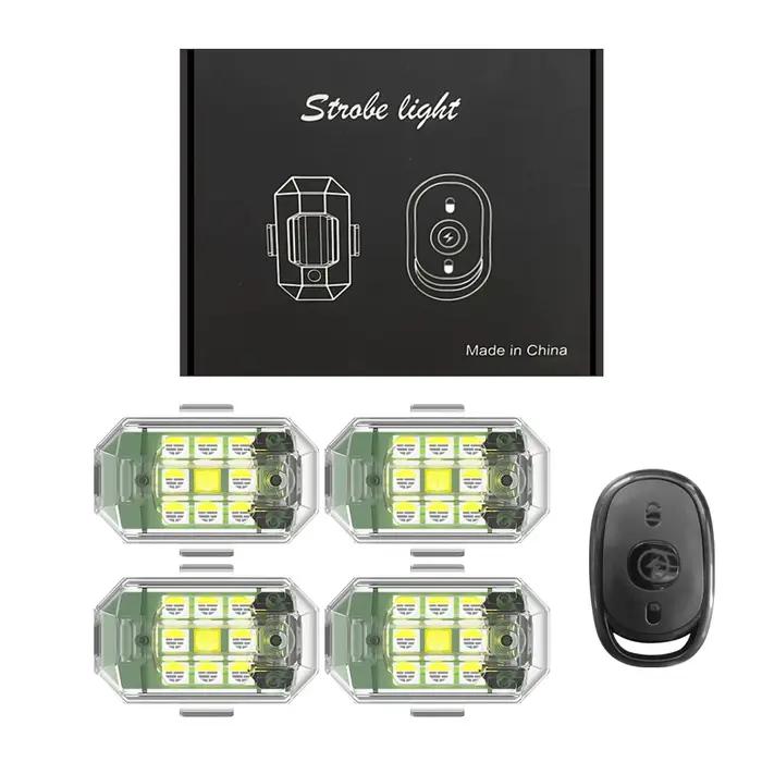 Feux de Moto à Distance RC Drone LED Flash Lumière Sans Fil Pour RC Fix Aile Avion Hélicoptère Feux d'Avertissement Occasions Spéciales