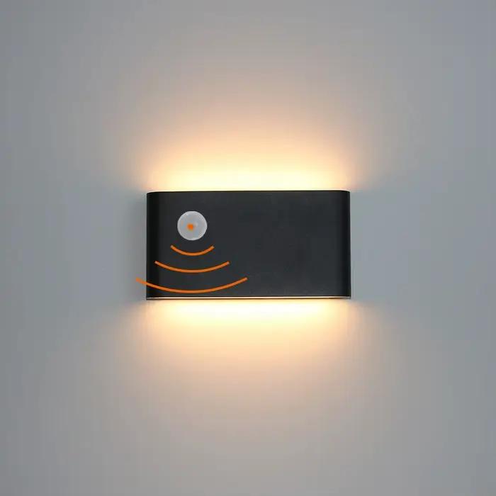 Applique murale LED moderne avec capteur de mouvement extérieur, étanche, avec corps humain, envoi d
