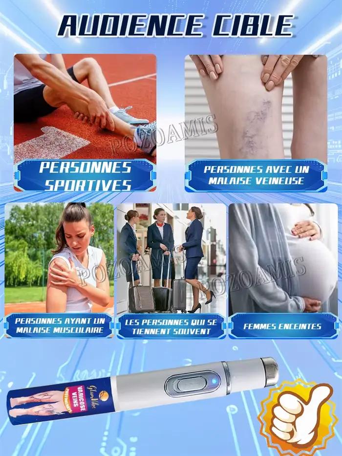 Favorise la circulation et soulage les inconforts des jambes grâce à une thérapie par la lumière douce.