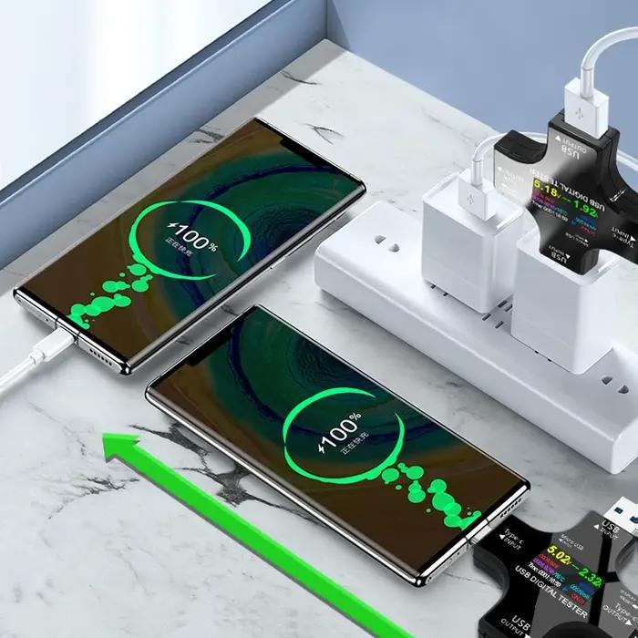 Testeur de tension USB multifonctionnel, moniteur de compteur de courant, charge rapide, détection d