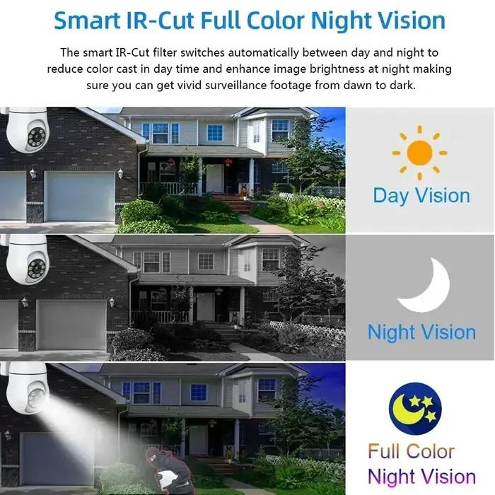 Caméra WiFi TUYA 5MP extérieure - Surveillance sécurité couleur nuit avec tracking IA et audio bidirectionnel
