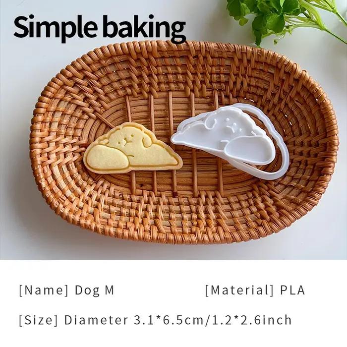 Un joli moule à biscuits avec un motif de chiot, découpoir à biscuits pour la décoration de gâteaux