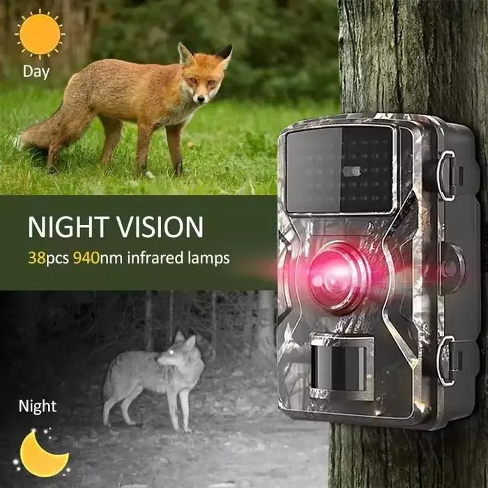 Caméra de chasse H1 pour observation nocturne infrarouge résistante aux intempéries et surveillance de la faune en plein air