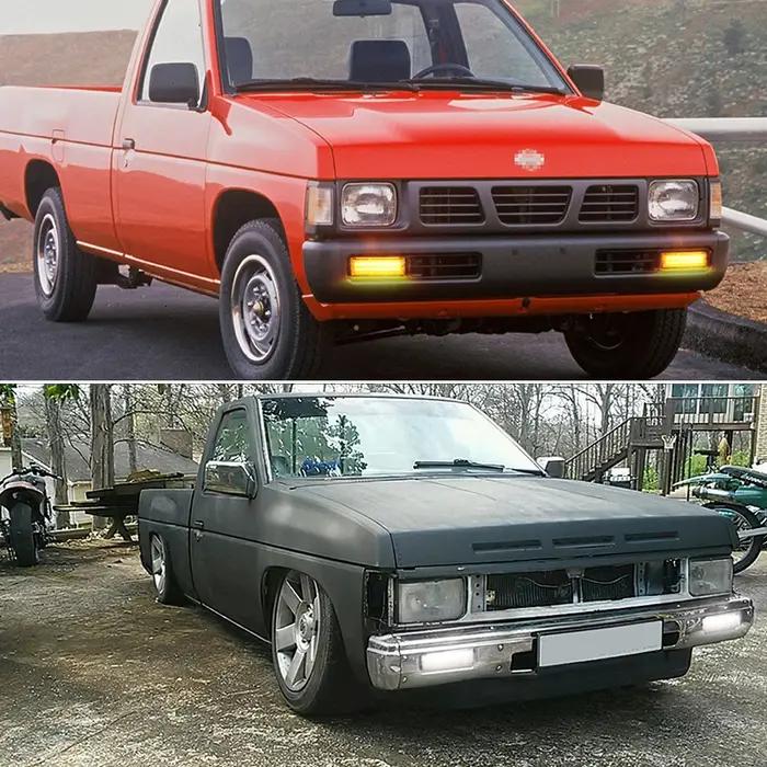 Clignotants séquentiels avant à LED pour touristes, couleur DRL, Nissan D21 Hardbody Pickup, 1988-19