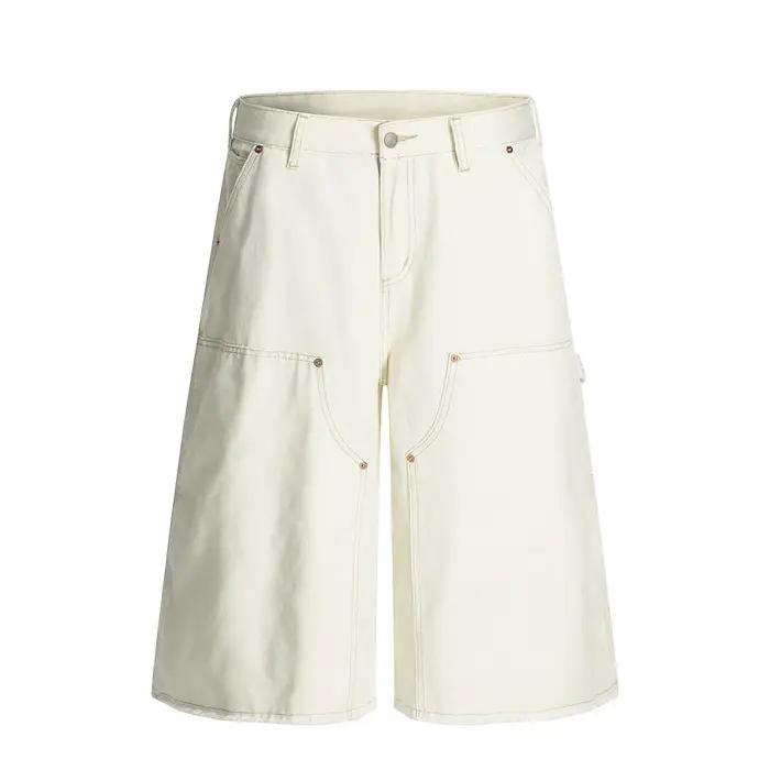 Short Cargo à bord brut en coton homme style safari rétro pour été décontracté et activités extérieures
