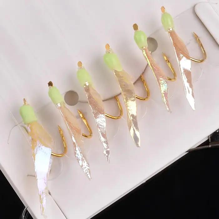 5 paquets de appâts de pêche en mer plate-forme de pêche au maquereau lumineux leurre de pêche en pe