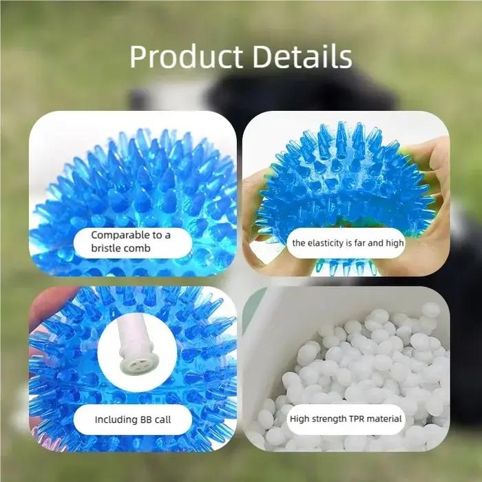 Balle sonore TPR à picots pour animaux de compagnie