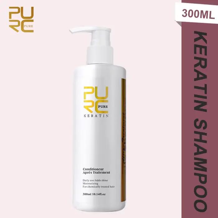 PURC – shampooing purifiant, 300ml, après-shampoing pour lisser les cheveux, traitement à la kératin