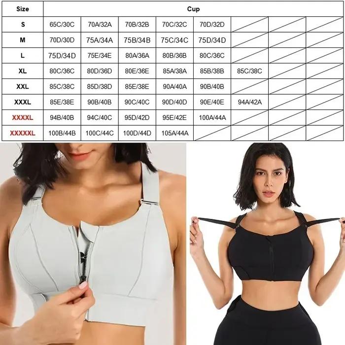 Soutien-gorge de sport à fermeture éclair avant pour femme, sous-vêtements à fort impact, fitness, y