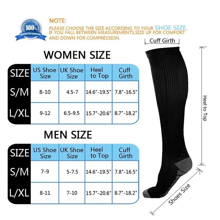 Bas de compression chasse pour circulation sanguine - Chaussettes varices, œdème, diabète - Confort sport