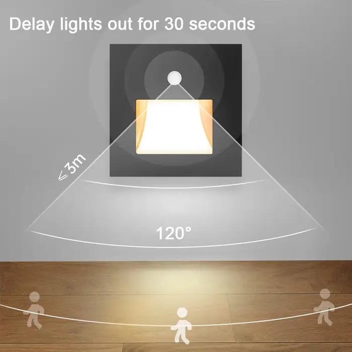 Capteur de mouvement intelligent LED escalier pied intérieur extérieur escalier applique encastré LE