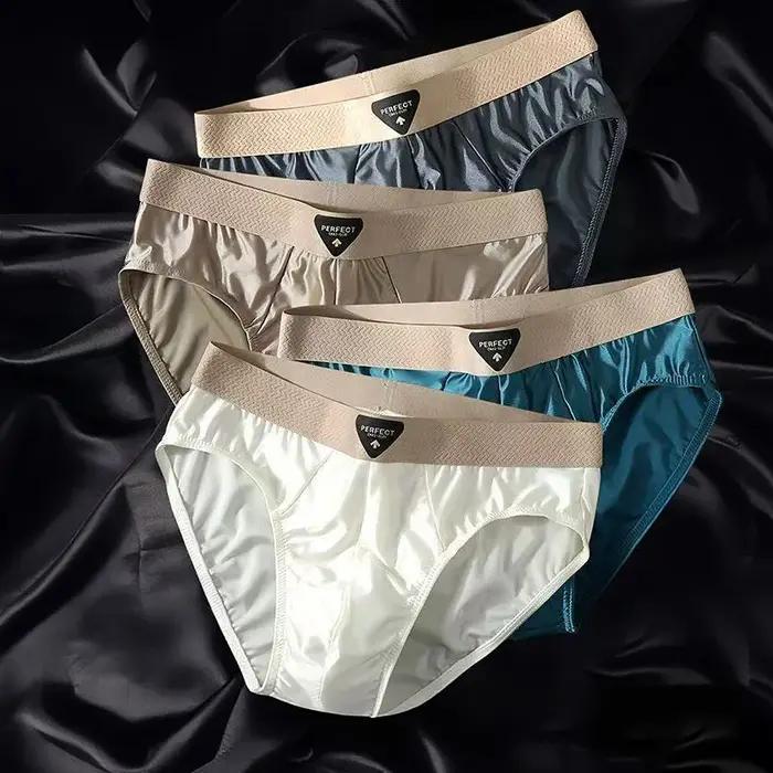 Boxers pour hommes en soie glacée
