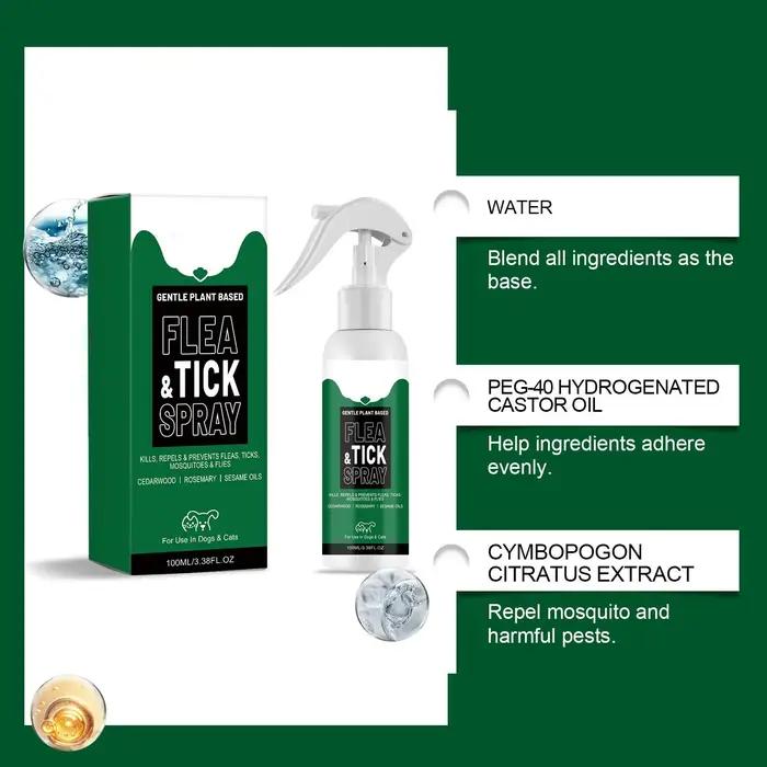 Spray anti-puces et tiques 100 ml pour chiens et chats