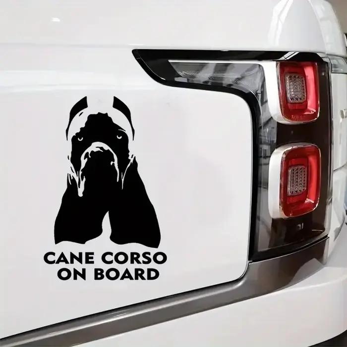 Autocollants en vinyle Cane Corso pour voiture moto ordinateur portable fenêtre mur tasse guitare et scooter vert armée expression de passion pour les chiens design moderne durable et résistant aux intempéries