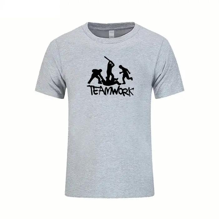 T-shirt coton homme femme manches courtes humour travail d'équipe batailles de groupes mode été cadeau anniversaire