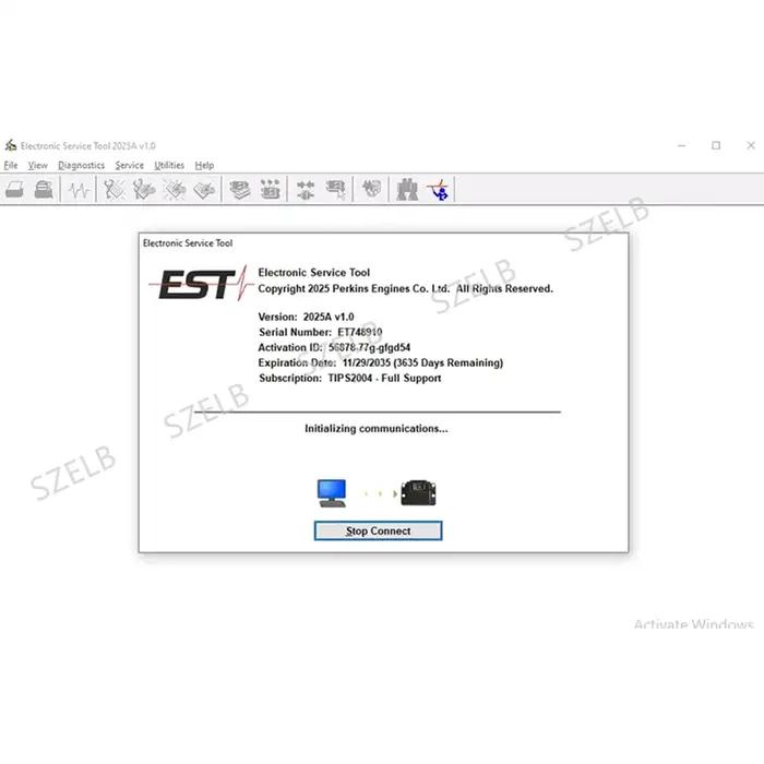 Outil de service de diagnostic électronique Perkins EST 2025A V1.0