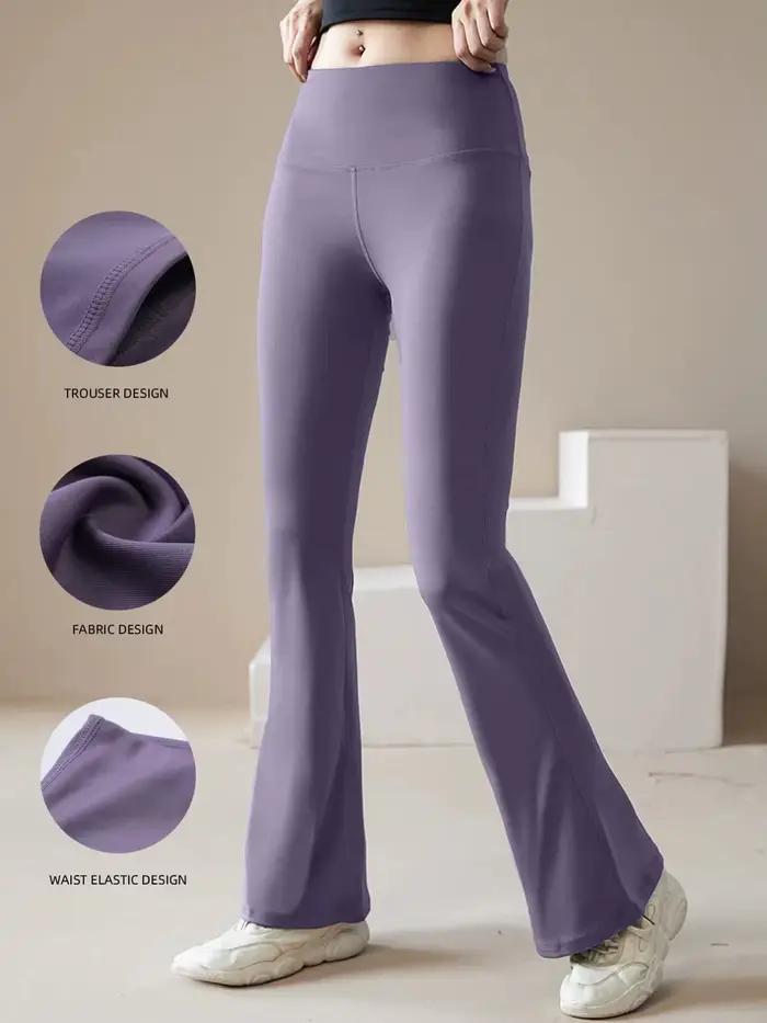 Pantalon de yoga taille haute à jambes larges pour femme