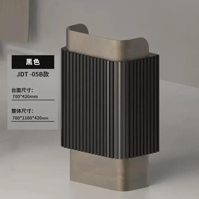 Comptoir d'accueil simple et moderne pour restaurant, en acier inoxydable, postes de travail de caisse, mobilier de réception