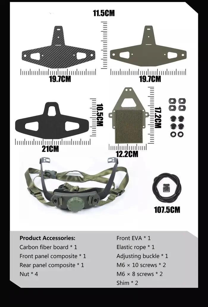 Cadre DMgear pour jumelles de vision nocturne - Support casque et montage pour caméra d'action