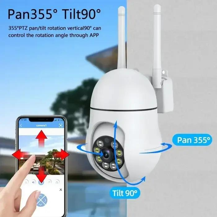 Caméra WiFi TUYA 5MP extérieure - Surveillance sécurité couleur nuit avec tracking IA et audio bidirectionnel