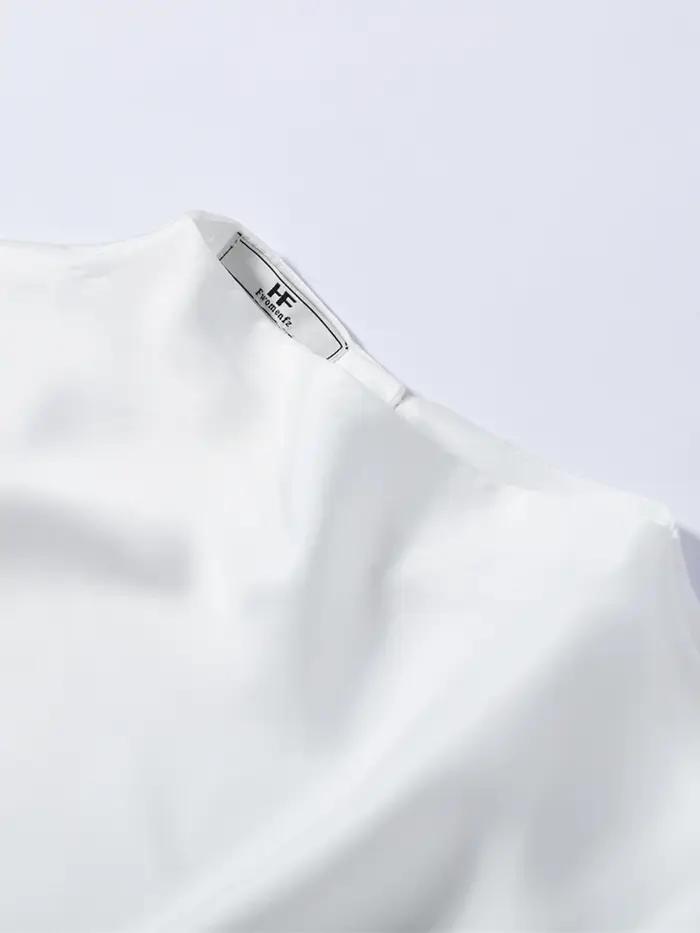 Ensemble chic pour femme : haut à ourlet irrégulier