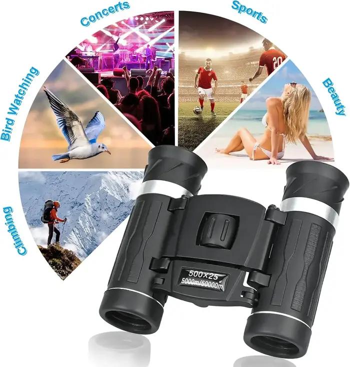Jumelles portables 500x25 haute magnification HD - Télescope mini tube droit photo outdoor
