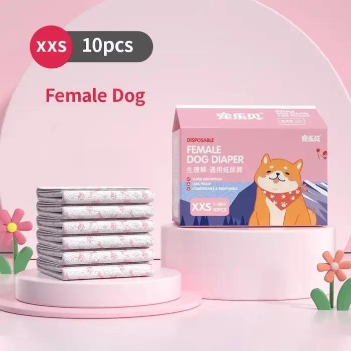 Couches jetables souples et portables pour chiens, super absorbantes et anti-fuites, pour chiens mâl