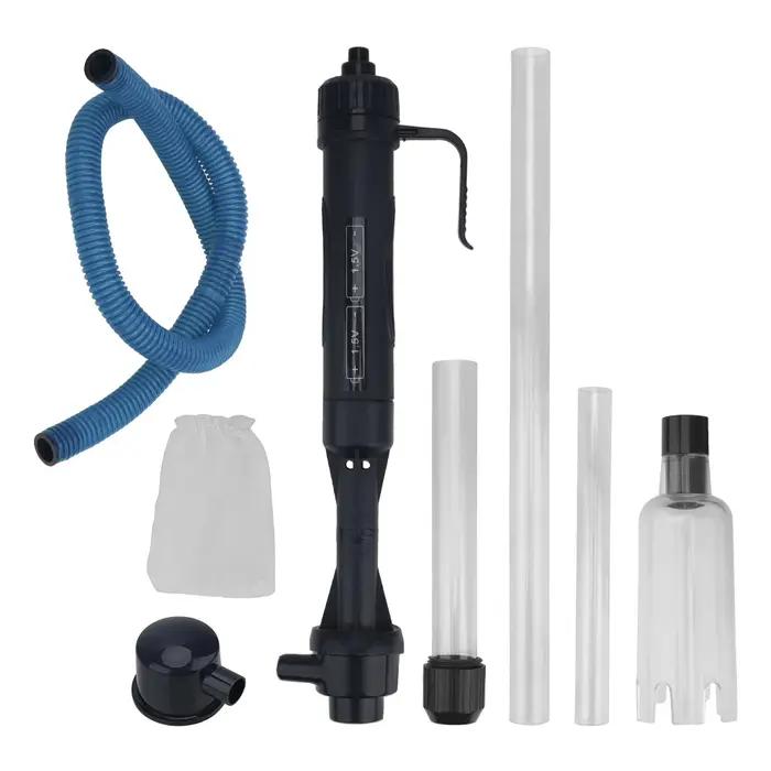 Filtre d'aspiration sous vide pour aquarium avec aspirateur et siphon d'eau pour poissons grandes et petites tailles aquariums entretien facile