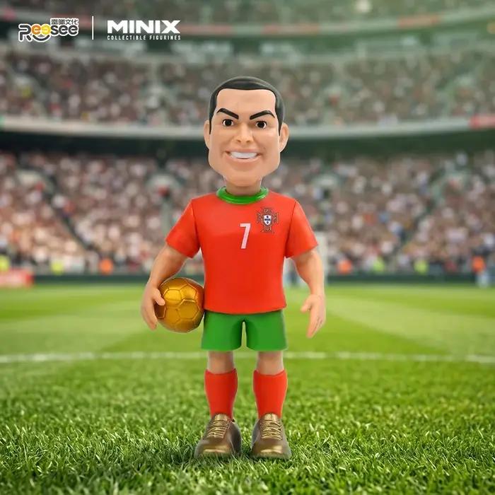 Figurines de stars du Mondial Reesee X MINIX 12 cm - Lionel Messi, Kylian Mbappé, Cristiano, Luka Modric, collection officielle de joueurs de football
