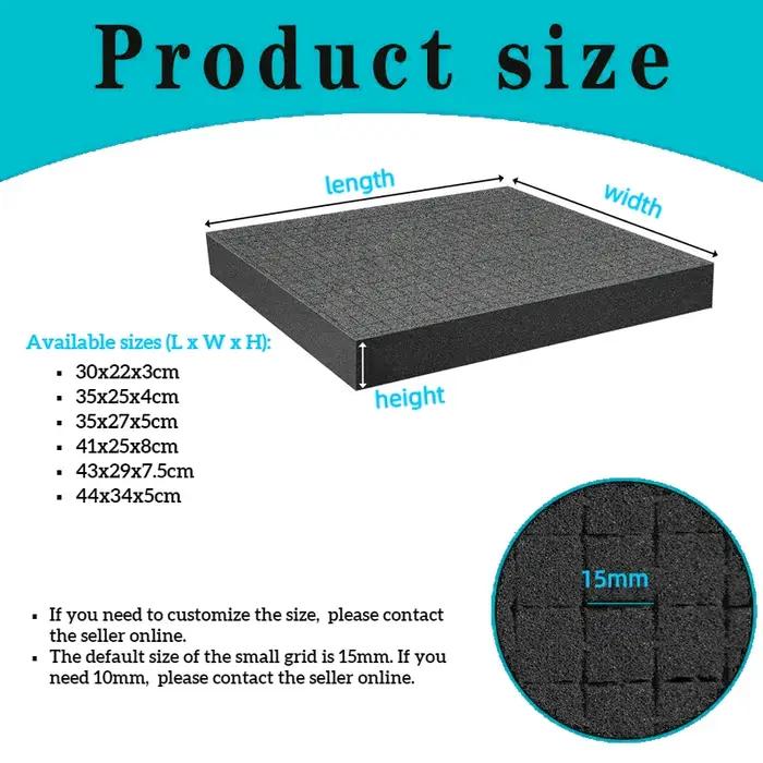 Insert en mousse prédécoupé, mousse de boîte à outils à haute densité pour étui rigide et étui de vo