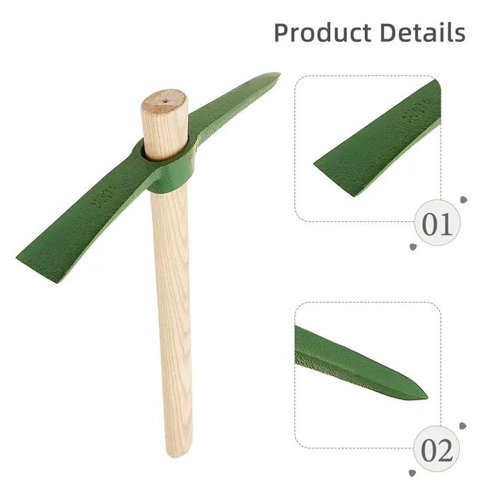 Houe creuse en acier pour jardin, pioche domestique, outil de jardinage pratique, pioche multifoncti