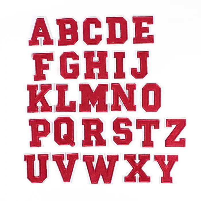 Broderie de lettres de l'alphabet anglais pour vêtements