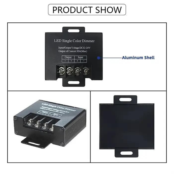 Contrôleur de variateur LED DC 12V 24V 20A 30A, 3/11 touches, télécommande sans fil RF pour bande lu