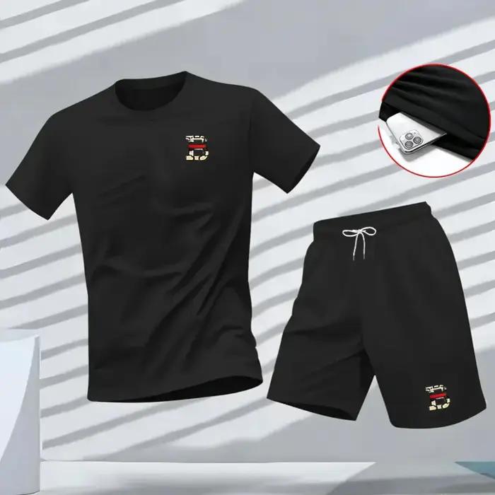 Ensemble t-shirt et short à manches courtes pour homme avec logo UFC