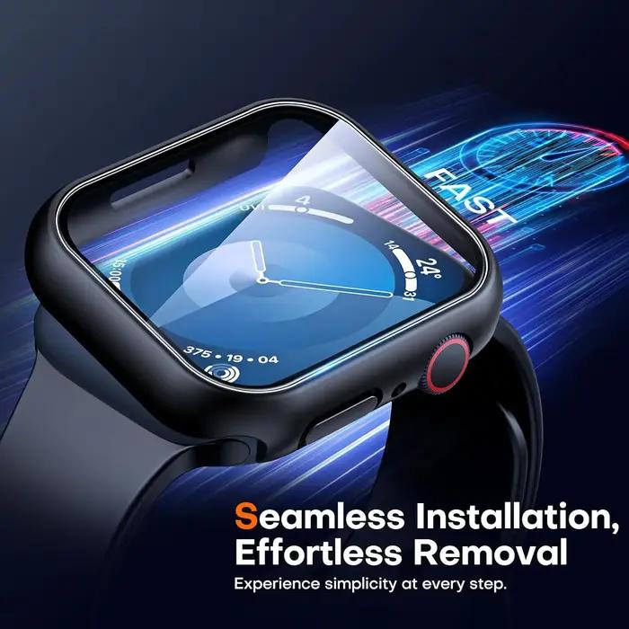 Verre trempé et coque de protection pour Apple Watch Series 9 Ultra et modèles antérieurs