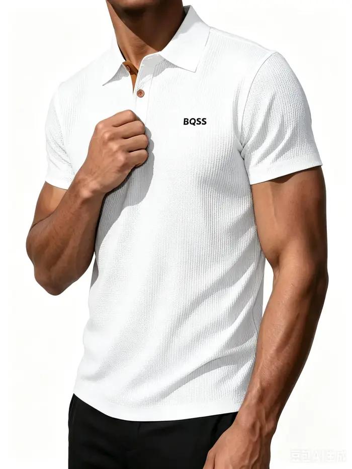 Polo en tricot gaufré Prana pour hommes, décontracté et respirant, adapté pour le golf, le sport et le quotidien