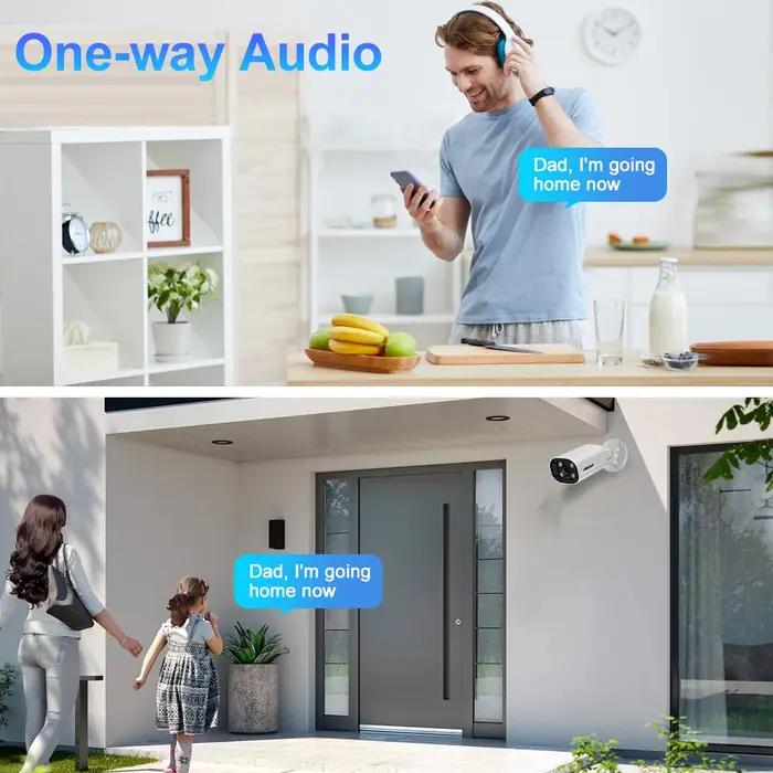 Caméra IP ASECAM 8MP Super HD Bullet pour Surveillance Intérieure et Extérieure avec Détection de Mouvement et Enregistrement Audio