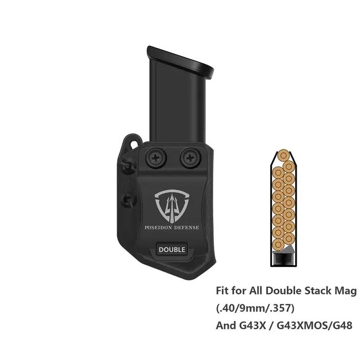 Poseidon Defense IWB OWB Pochette multi-angles pour chargeur, pour droitier et gaucher, 9mm .40 .357, porte-chargeur manuel, Airsoft