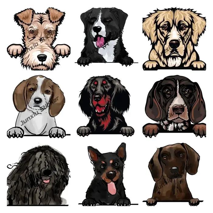 Autocollants de montagne Bernèse Golden Retriever Barbu Collie Allemand Shorthaired Grande montagne suisse Autocollants créatifs pour voitures et accessoires de décoration extérieure imperméables occasions spéciales