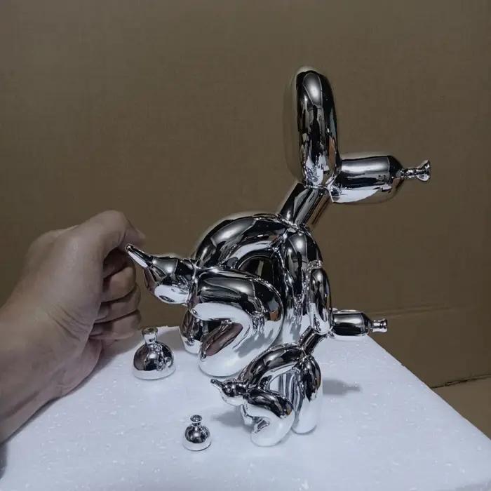 Statue en résine d'animal de chien de ballon moderne pour salon chambre bureau original cadeau occasion spéciale