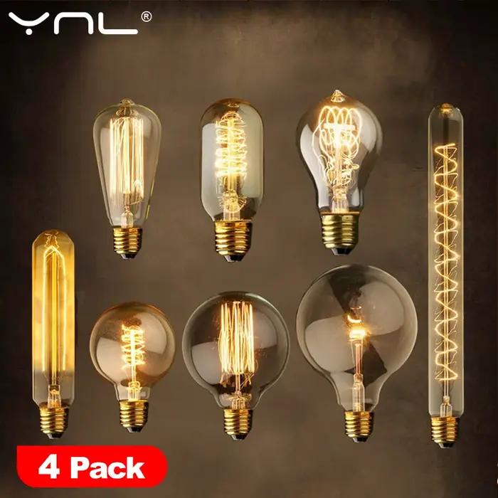 Ampoule Edison Vintage E27 40w 220v ST64 G80 G95, Ampoule Vintage, lampe Edison à incandescence, lam