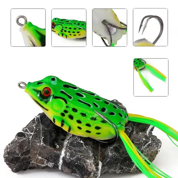 1 pièces 5g 9g 13g 17.5g leurres de pêche grenouille souple appâts artificiels en Silicone avec Doub